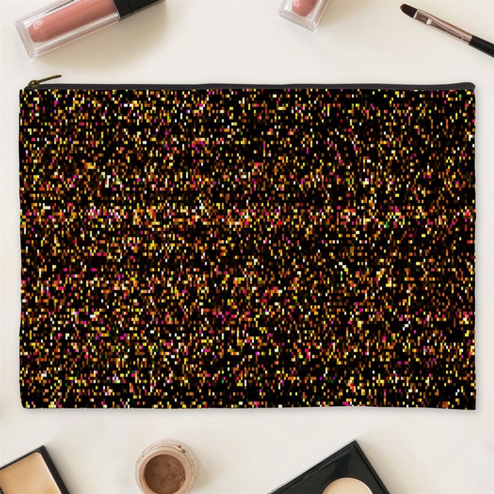 Pixel Pattern Colorful And Glowing Pixelated Cosmetic Bag (XXXL) 