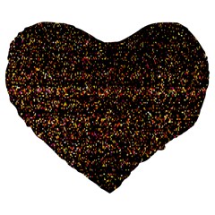 Pixel Pattern Colorful And Glowing Pixelated Large 19  Premium Heart Shape Cushions by Simbadda