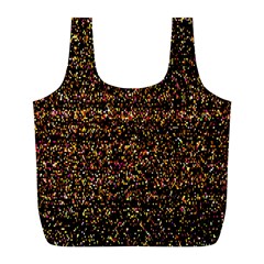 Pixel Pattern Colorful And Glowing Pixelated Full Print Recycle Bags (l) 