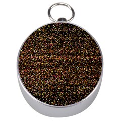 Pixel Pattern Colorful And Glowing Pixelated Silver Compasses by Simbadda