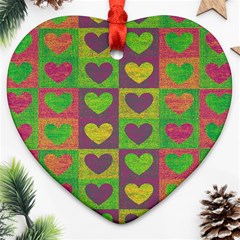 Pattern Heart Ornament (two Sides)