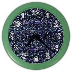 Pixel Colorful And Glowing Pixelated Pattern Color Wall Clocks by Simbadda