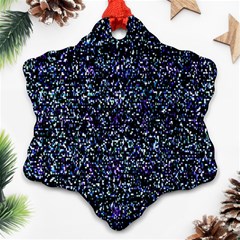 Pixel Colorful And Glowing Pixelated Pattern Ornament (snowflake) by Simbadda