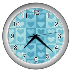 Pattern Wall Clocks (silver)  by Valentinaart