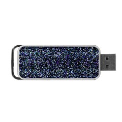 Pixel Colorful And Glowing Pixelated Pattern Portable Usb Flash (one Side) by Simbadda