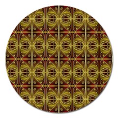 Seamless Symmetry Pattern Magnet 5  (round) by Simbadda