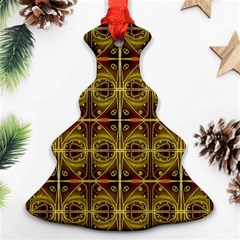 Seamless Symmetry Pattern Christmas Tree Ornament (two Sides) by Simbadda