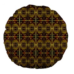 Seamless Symmetry Pattern Large 18  Premium Flano Round Cushions by Simbadda