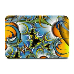 Fractal Background With Abstract Streak Shape Plate Mats by Simbadda