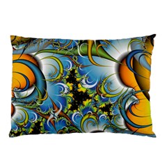 Fractal Background With Abstract Streak Shape Pillow Case by Simbadda