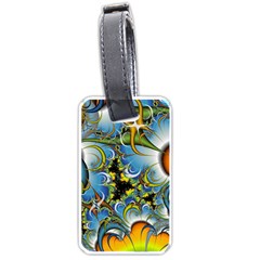 Fractal Background With Abstract Streak Shape Luggage Tags (one Side)  by Simbadda