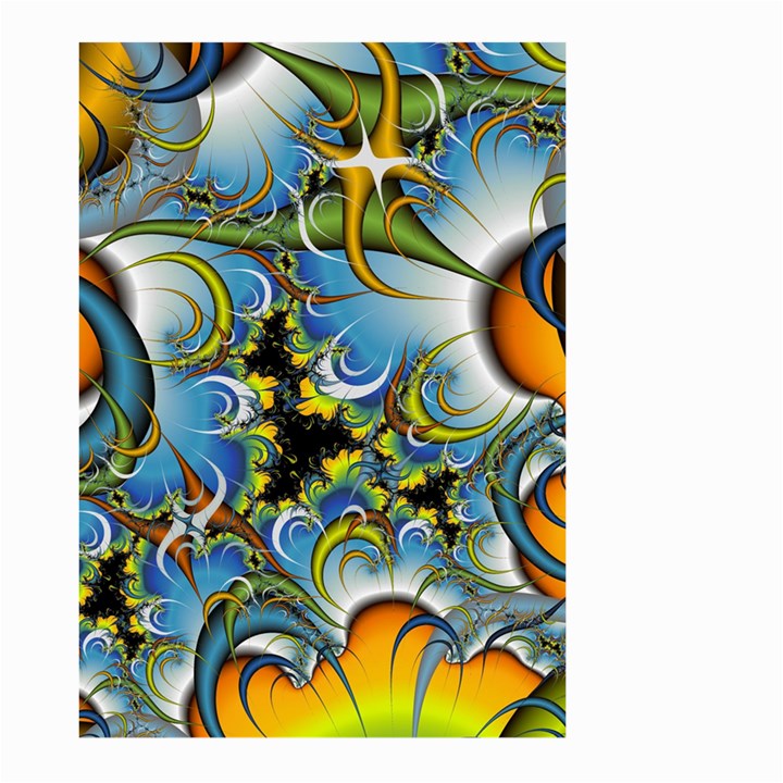 Fractal Background With Abstract Streak Shape Large Garden Flag (Two Sides)