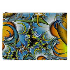 Fractal Background With Abstract Streak Shape Cosmetic Bag (xxl)  by Simbadda