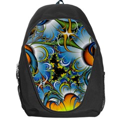 Fractal Background With Abstract Streak Shape Backpack Bag by Simbadda