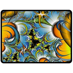 Fractal Background With Abstract Streak Shape Double Sided Fleece Blanket (large)  by Simbadda