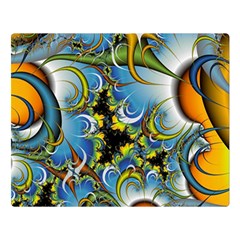 Fractal Background With Abstract Streak Shape Double Sided Flano Blanket (large)  by Simbadda