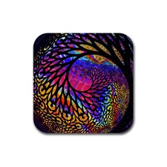 3d Fractal Mandelbulb Rubber Square Coaster (4 Pack)  by Simbadda