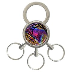 3d Fractal Mandelbulb 3-ring Key Chains by Simbadda