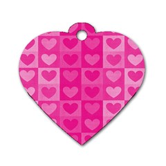 Pattern Dog Tag Heart (One Side)