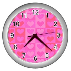 Pattern Wall Clocks (silver)  by Valentinaart