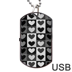 Pattern Dog Tag Usb Flash (one Side) by Valentinaart