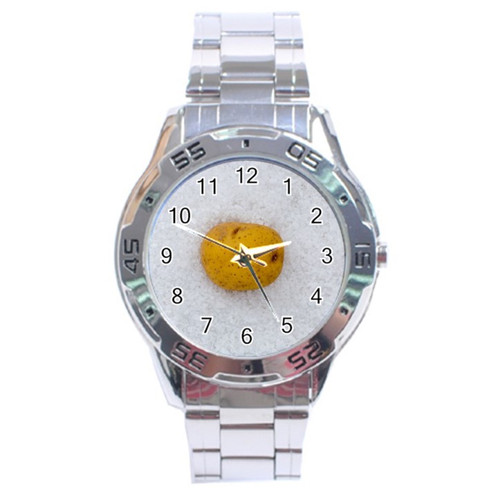 Hintergrund Salzkartoffel Stainless Steel Analogue Watch