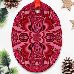 Secret Hearts Oval Ornament (two Sides)