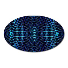 Vibrant Pattern Colorful Seamless Pattern Oval Magnet by Simbadda