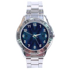 Vibrant Pattern Colorful Seamless Pattern Stainless Steel Analogue Watch by Simbadda