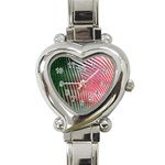 Watermelon Dream Heart Italian Charm Watch Front