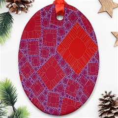 Voronoi Diagram Ornament (oval) by Simbadda