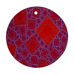 Voronoi Diagram Round Ornament (two Sides) by Simbadda