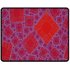 Voronoi Diagram Fleece Blanket (medium)  by Simbadda