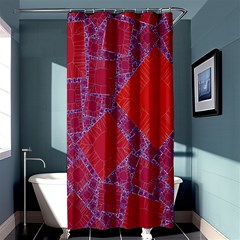 Voronoi Diagram Shower Curtain 36  X 72  (stall)  by Simbadda