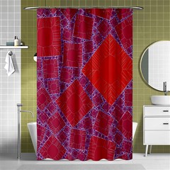 Voronoi Diagram Shower Curtain 48  X 72  (small)  by Simbadda