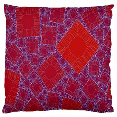 Voronoi Diagram Large Cushion Case (one Side) by Simbadda