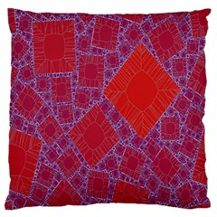 Voronoi Diagram Large Flano Cushion Case (one Side) by Simbadda