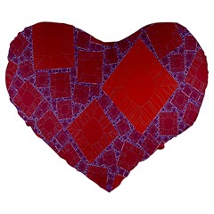 Voronoi Diagram Large 19  Premium Flano Heart Shape Cushions by Simbadda