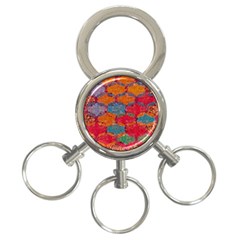 Abstract Art Pattern 3-ring Key Chains by Simbadda