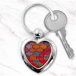 Abstract Art Pattern Key Chains (Heart)  Front