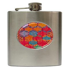 Abstract Art Pattern Hip Flask (6 Oz) by Simbadda