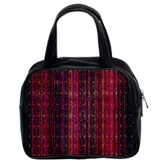 Colorful And Glowing Pixelated Pixel Pattern Classic Handbags (2 Sides) by Simbadda