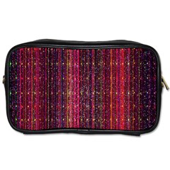 Colorful And Glowing Pixelated Pixel Pattern Toiletries Bags by Simbadda