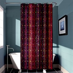 Colorful And Glowing Pixelated Pixel Pattern Shower Curtain 36  X 72  (stall)  by Simbadda