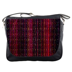 Colorful And Glowing Pixelated Pixel Pattern Messenger Bags by Simbadda