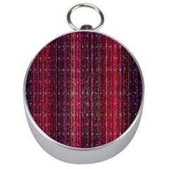 Colorful And Glowing Pixelated Pixel Pattern Silver Compasses by Simbadda