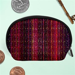 Colorful And Glowing Pixelated Pixel Pattern Accessory Pouches (large)  by Simbadda