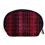 Colorful And Glowing Pixelated Pixel Pattern Accessory Pouches (Large)  Front