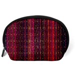 Colorful And Glowing Pixelated Pixel Pattern Accessory Pouches (Large)  Back