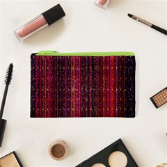 Colorful And Glowing Pixelated Pixel Pattern Cosmetic Bag (xs) by Simbadda